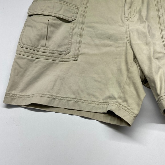 Croft & Barrow Cargo Shorts Men's 40 Beige Cotton Zipper Fly Pockets Flat Front - Picture 3 of 12